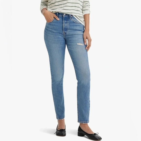 Levi’s Women’s Premium 501 Skinny Jeans Large E W29 L28 - Picture 2 of 16